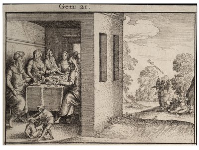 Festa di Abramo. Stato 1 da Wenceslaus Hollar